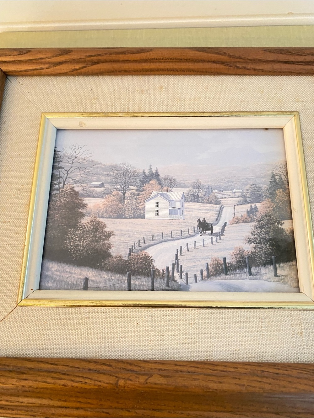 Vintage Set Of 2 Original Artwork By William J. Sanders Rural Quebec Farmlands - Picture 14 of 15